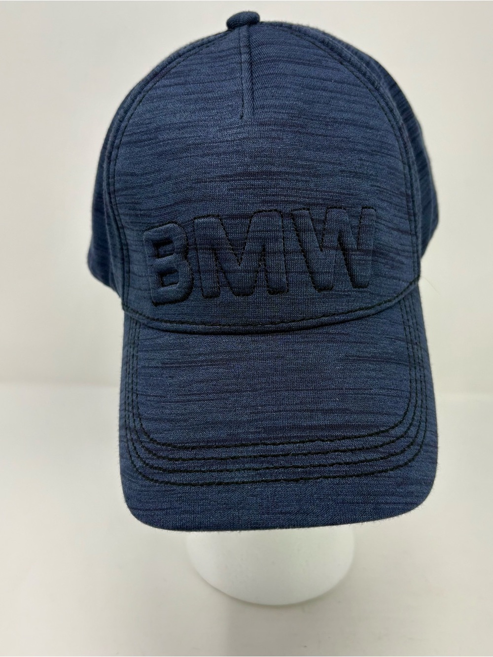 BMW OEM Raised Logo Embroidered Baseball Cap One Size Navy Blue Adjustable Strap